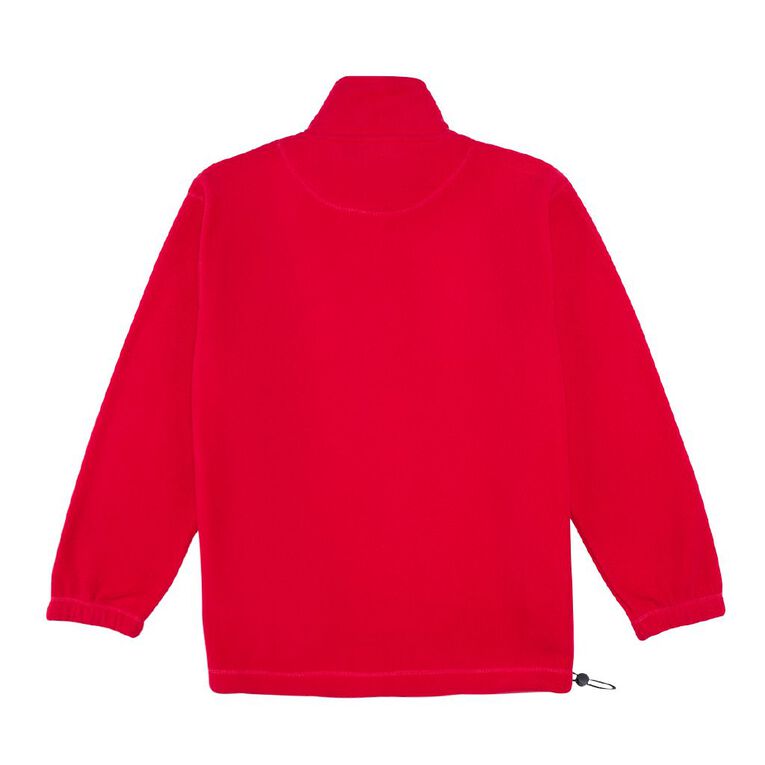 Schooltex Hokitika Primary Polar Fleece Top with Embroidery, Red Mid, hi-res