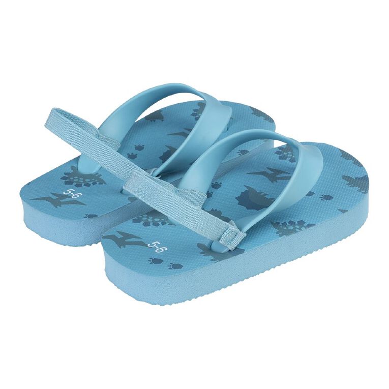 Young Original Junior Kids' Printed Jandals, Blue Light, hi-res