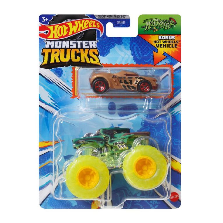 Hot Wheels Monster Truck 1:64 Scale Plus Promo Car, , hi-res