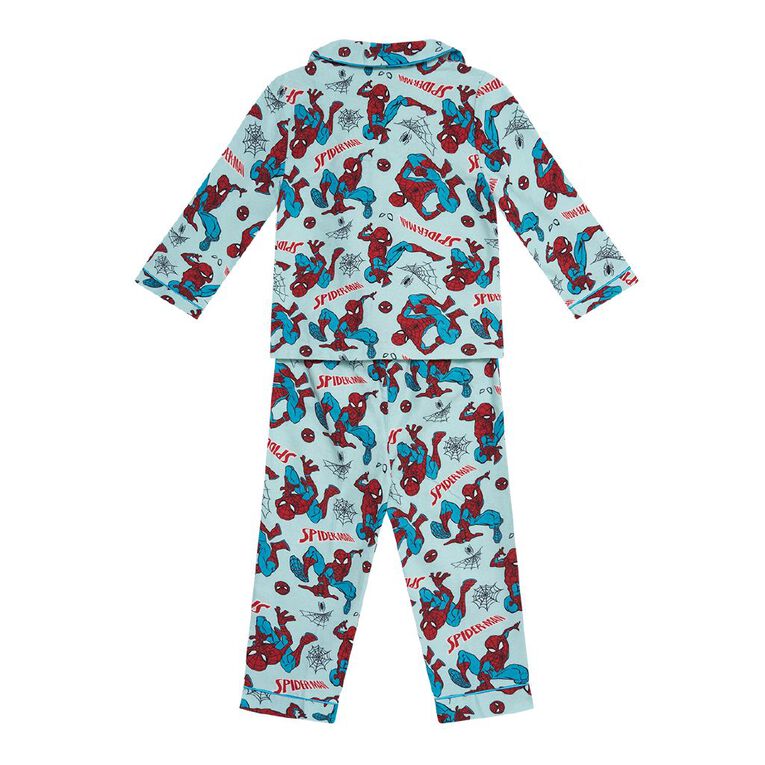 Spider-Man Boys' Flannelette Pyjama Set, Blue Light, hi-res