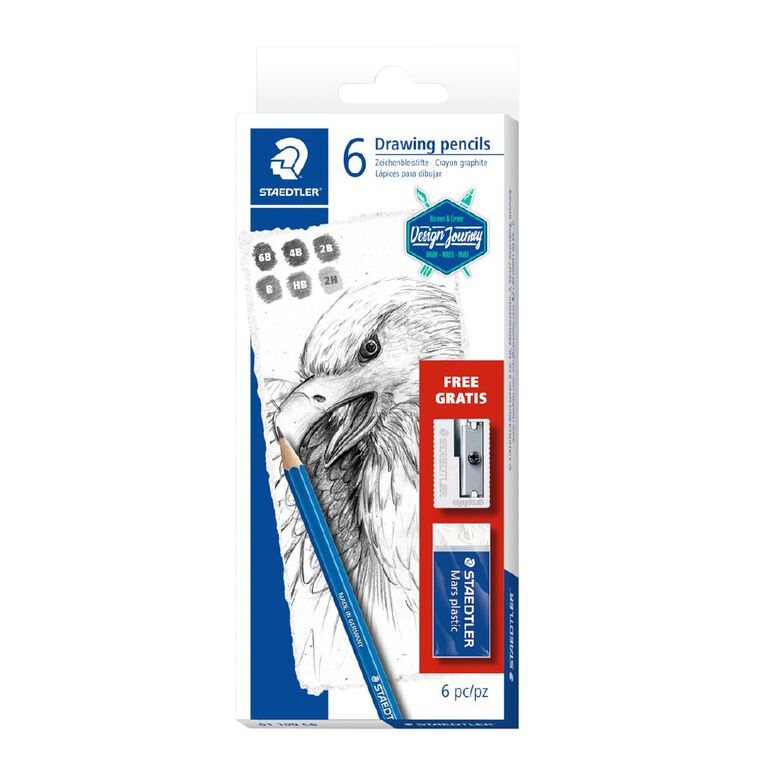 Staedtler Lumograph Quality Drawing Set 6 Pieces, , hi-res