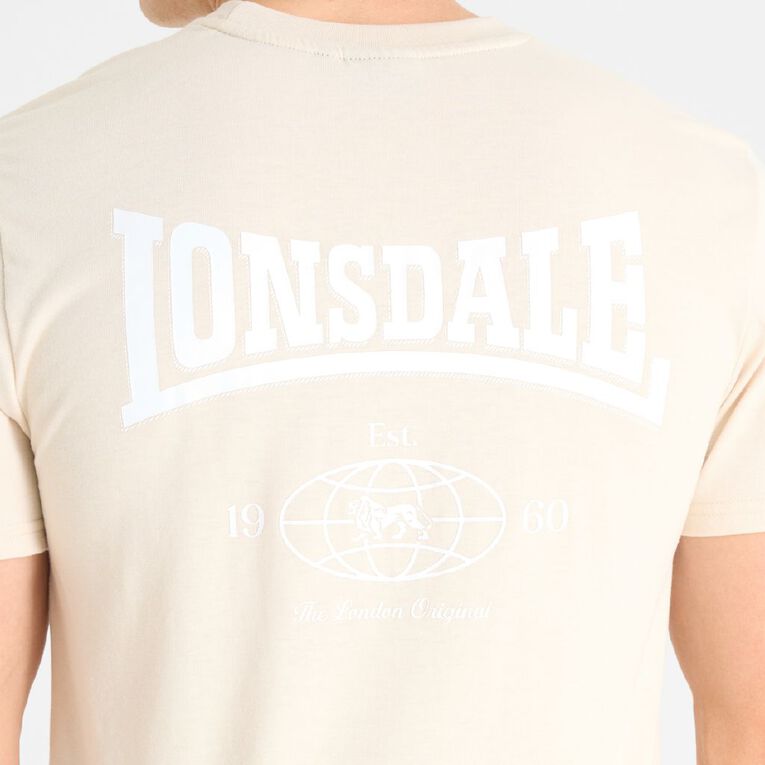 Lonsdale Men's Graphic Tee, Cream, hi-res