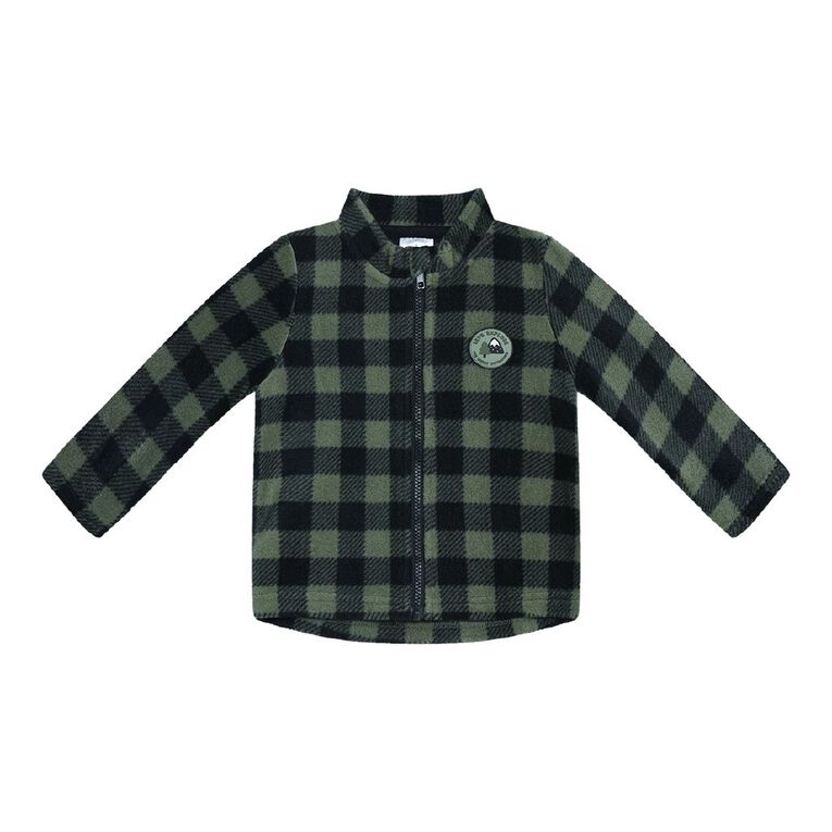 Young Original Toddler Boys Fleece Zip Thru Sweatshirt, Green Dark, hi-res