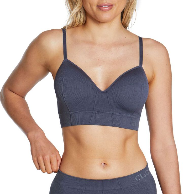 Clio Women's Moulded Bralette, Blue Dark, hi-res