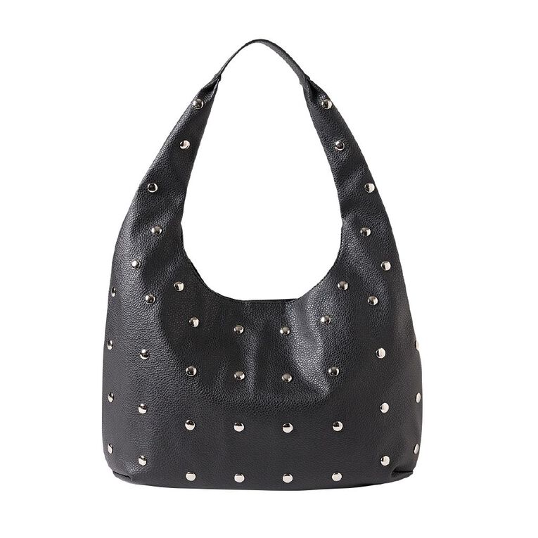 H&H Stud Handbag, Black, hi-res
