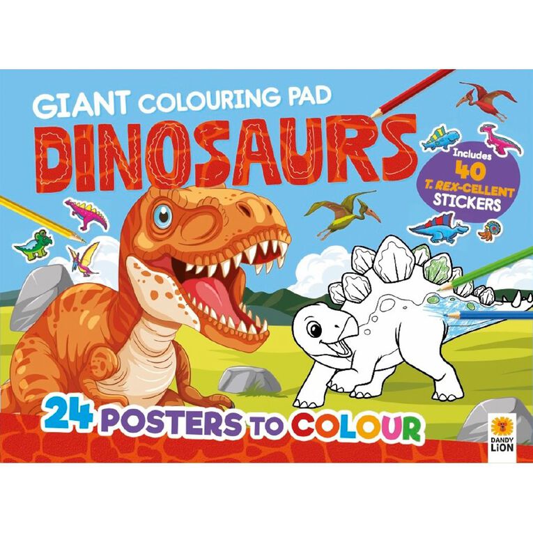 Dinosaurs: Giant Colouring Pad, , hi-res