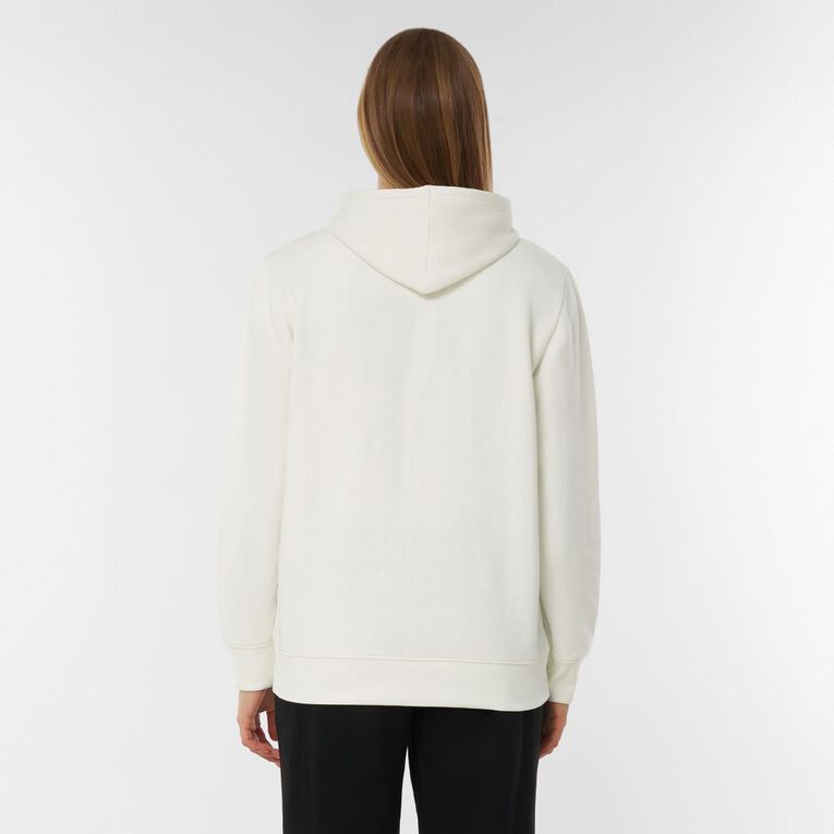 H&H Women's Zip-Thru Washed Hoodie, Cream, hi-res