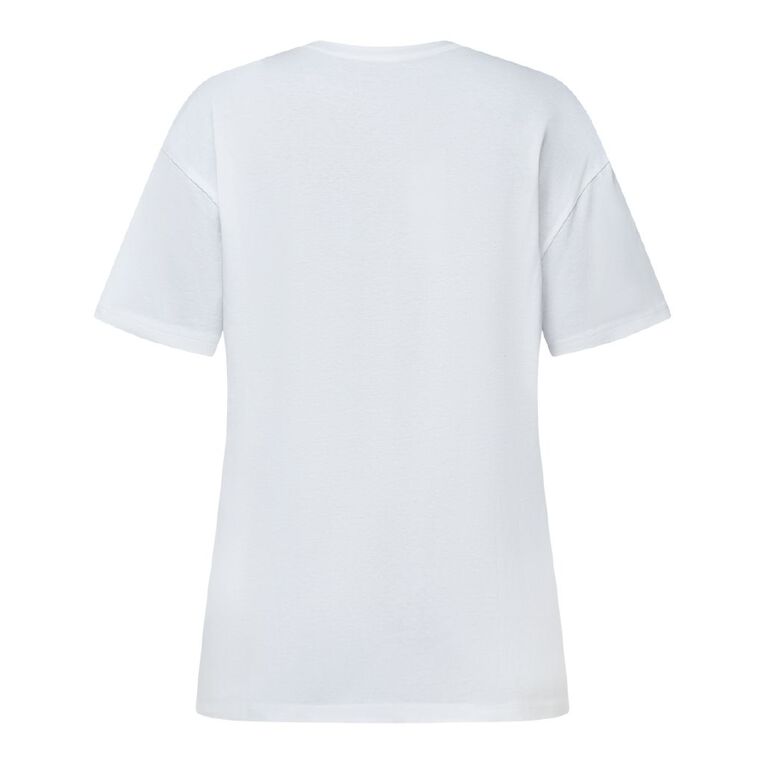 H&H Women's Relaxed Amber Rixon Tee, White, hi-res