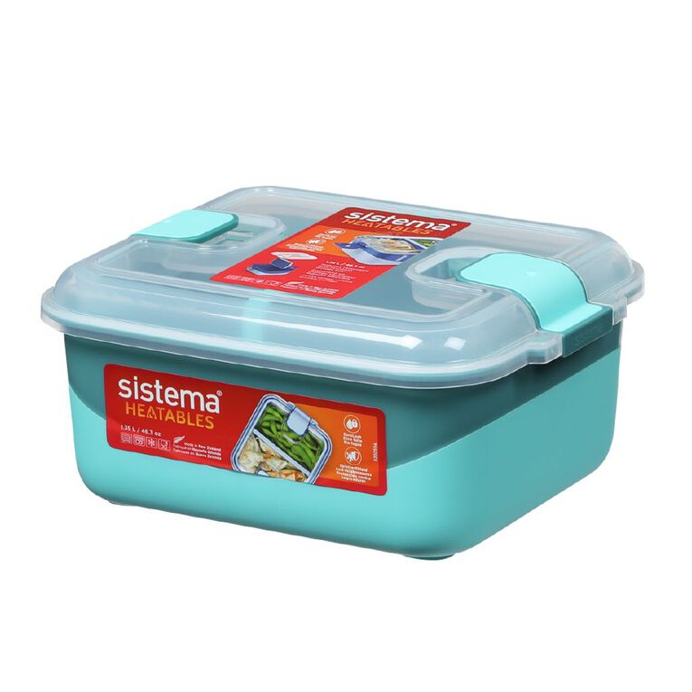 Sistema Heatables Rectangle with Divider 1.35L Assorted, , hi-res