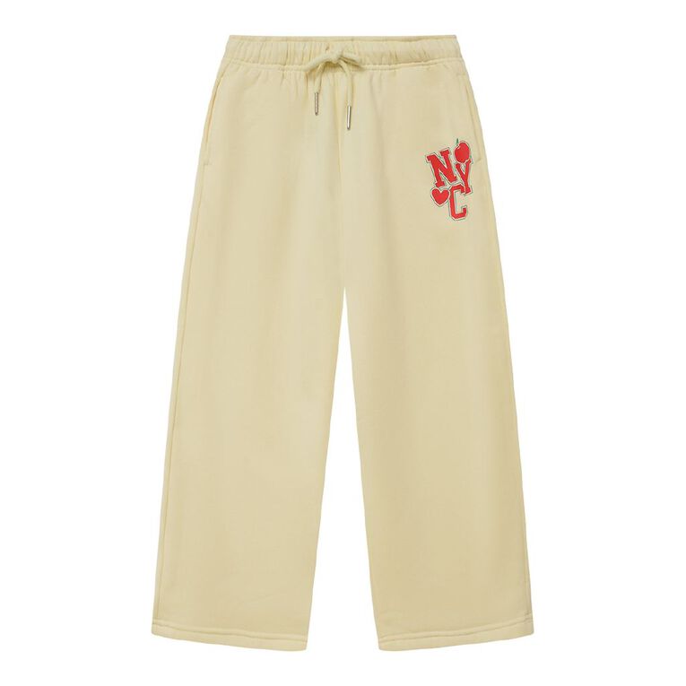 Young Original Mid Weight Wide Leg Trackpants, Yellow Light, hi-res