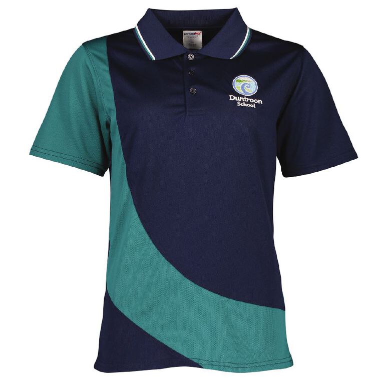 Schooltex Duntroon School Short Sleeve Polo, Jade, hi-res