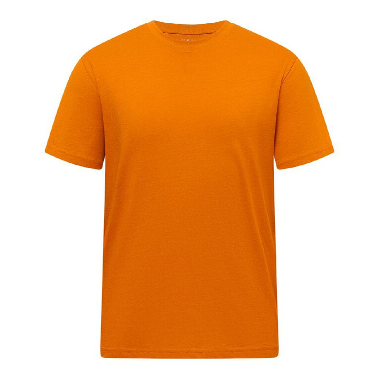 H&H Men's Regular Fit Crew Neck Tee, Orange Dark, hi-res