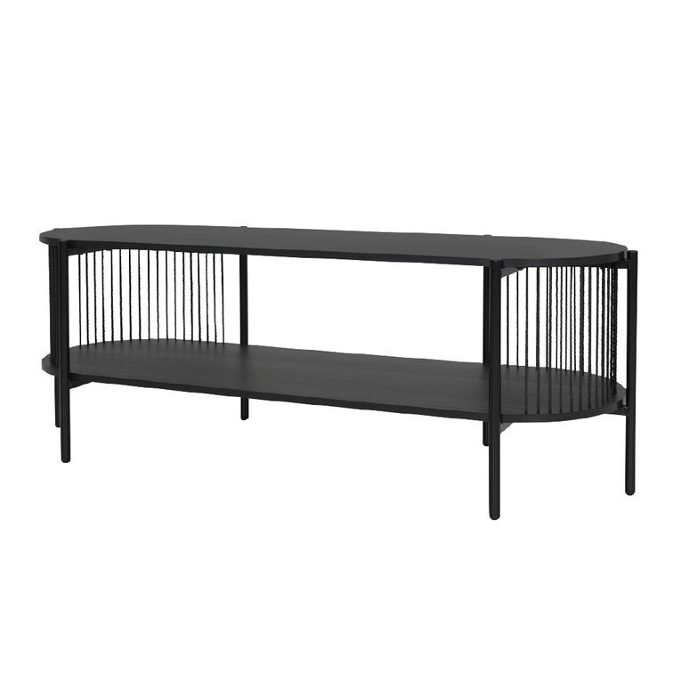 Living & Co Ezra Rope Entertainment Unit Black, , hi-res