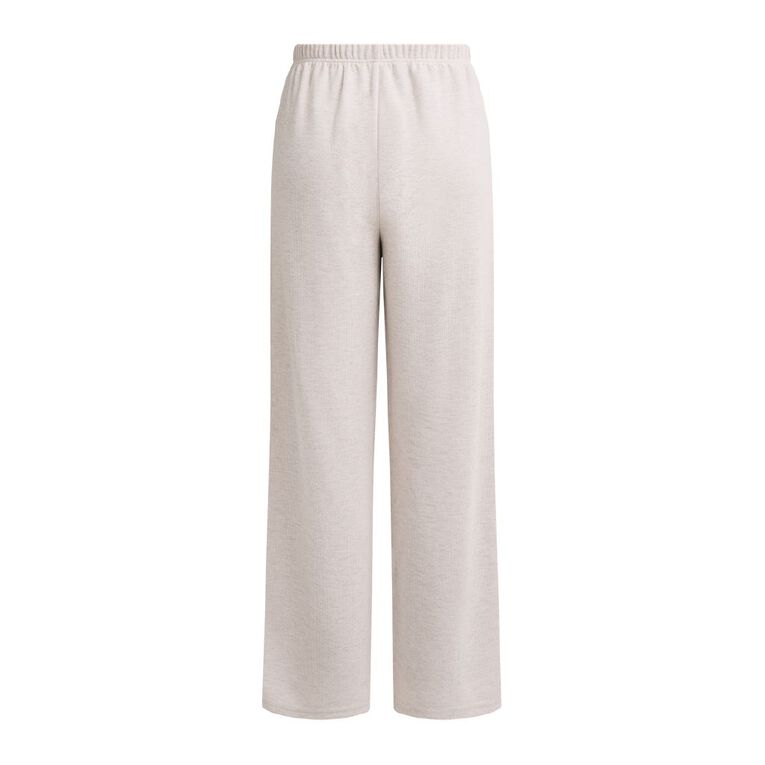 H&H Women's Wide Leg Brushed Pintuck Pants, Natural, hi-res