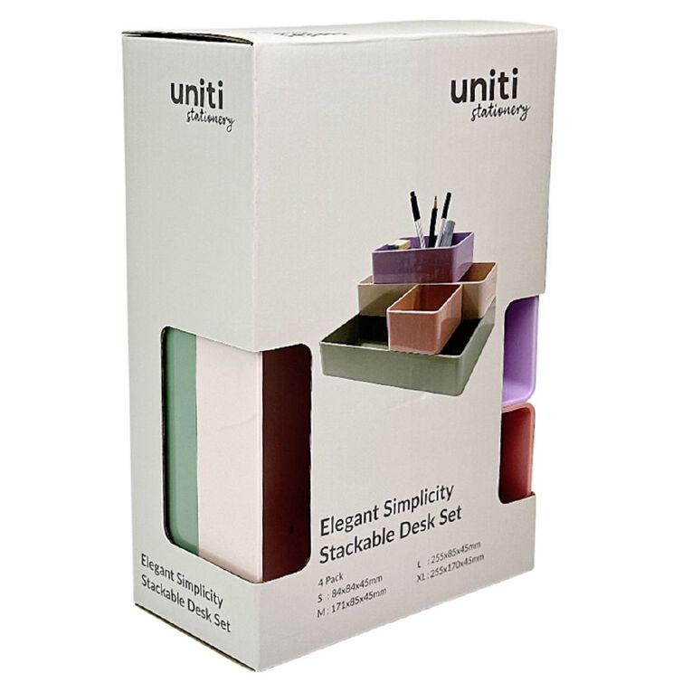 Uniti Stationery Elegant Simplicity Desk Set 4 Pieces, , hi-res