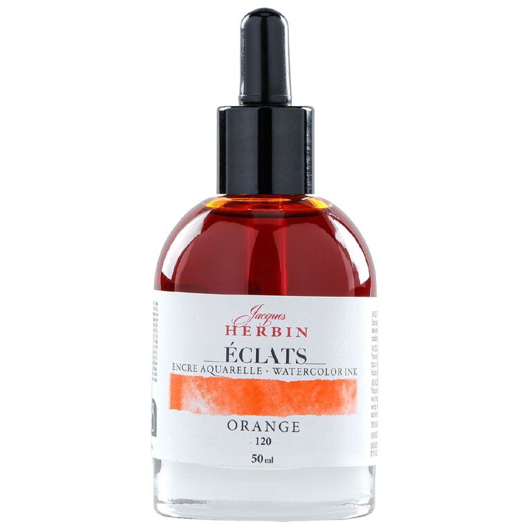 Jacques Herbin Eclats Watercolour Ink 120 Orange 50ml, , hi-res