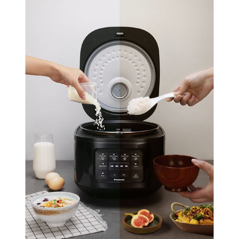Panasonic 1.8L Multicooker 10 Cup Black, , hi-res