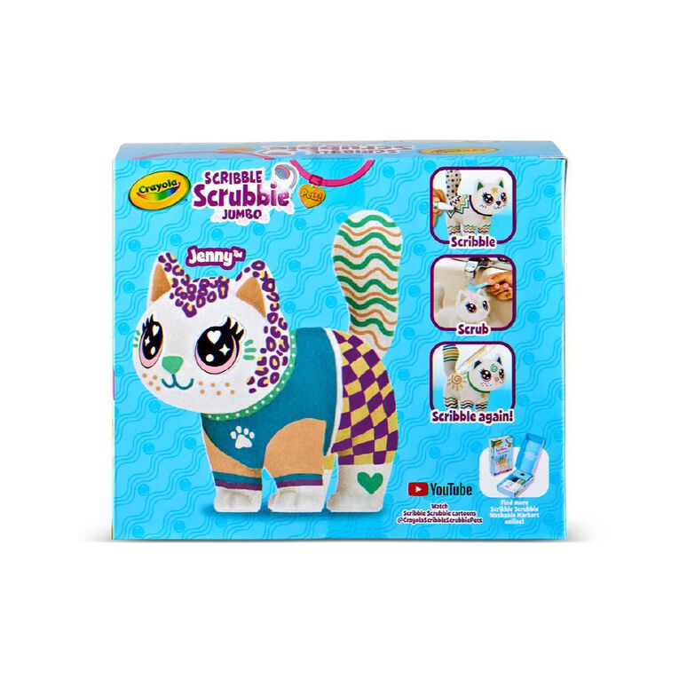 Crayola Scribble Scrubbie Poseable Jumbo Pet Jenny, , hi-res