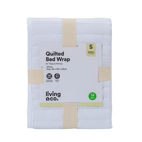 Living & Co Valance Quilted Bed Wrap White Single