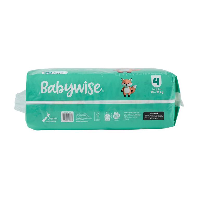 Babywise Nappy Pants Toddler Size 4 32 Pack, , hi-res