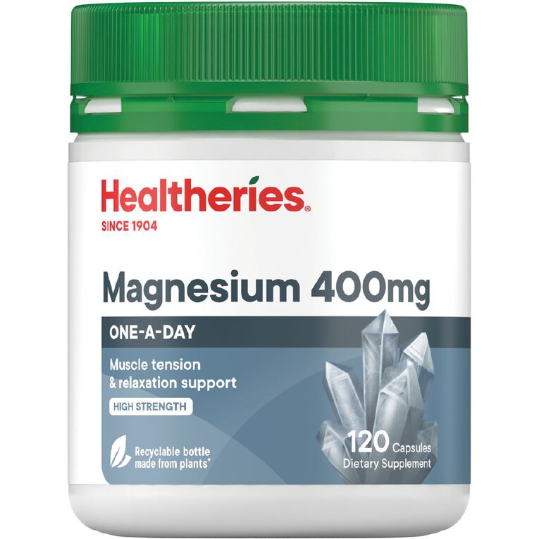 Healtheries Magnesium High Strength 400mg 120, , hi-res