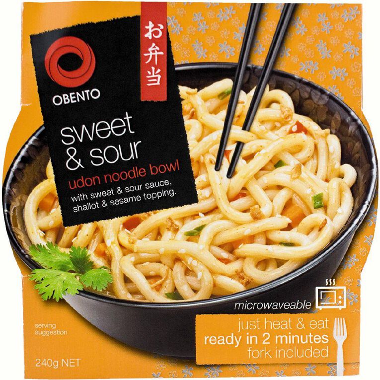 Obento Sweet & Sour Udon Noodle Bowl 240g