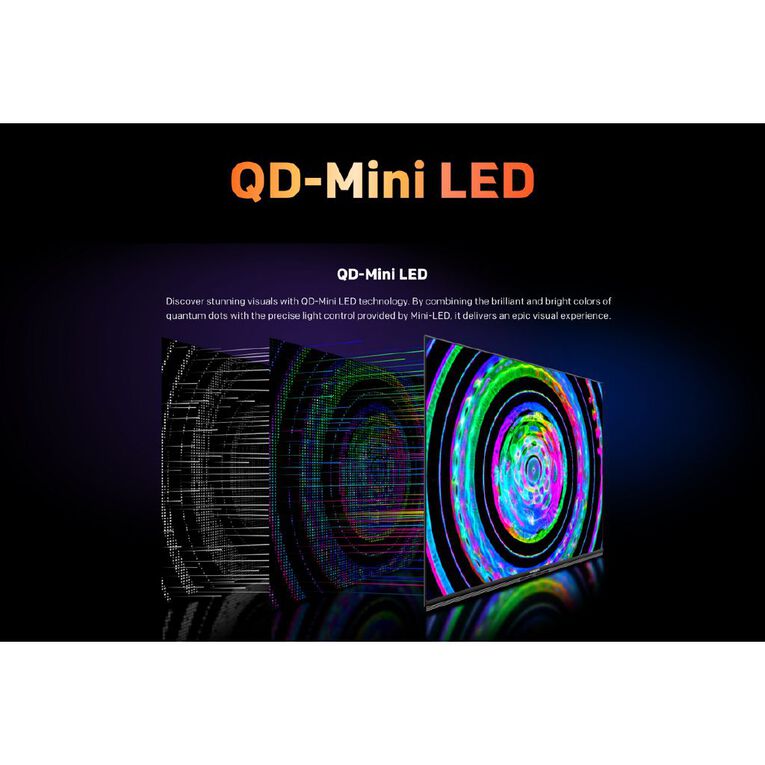 JVC 55 Inch 4K Ultra HD QLED Mini LED Google Smart TV JV5524M Silver