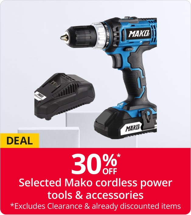 25% off selected Mako cordless power tools & accessories
