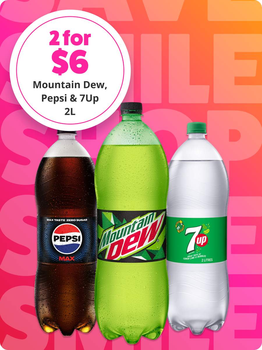 Mountain Dew Pepsi 7up 2L