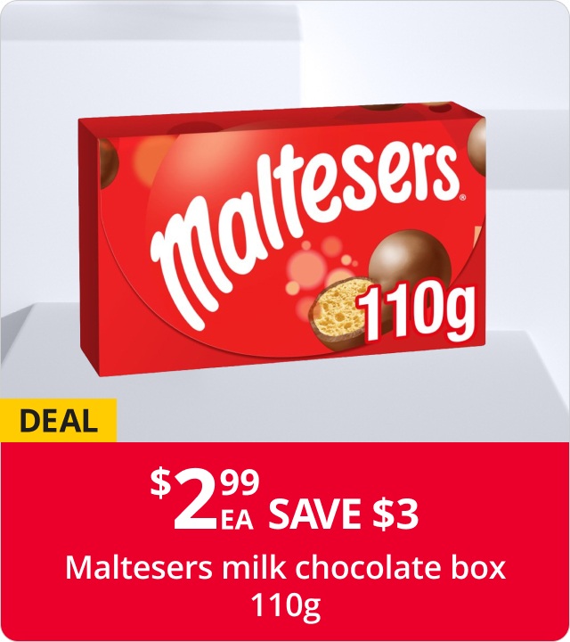2.99 EA SAVE $3 Maltesers milk chocolate