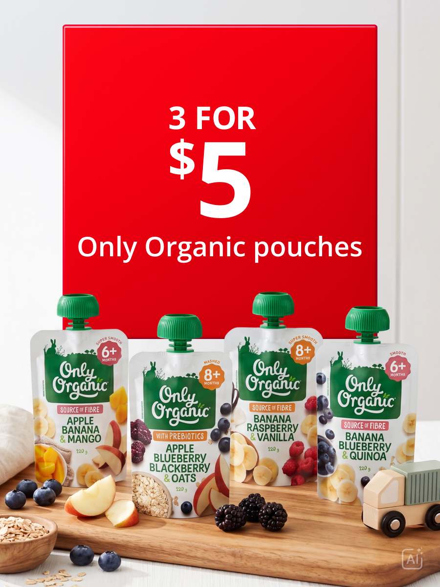 3 for $5 Only Organic pouches
