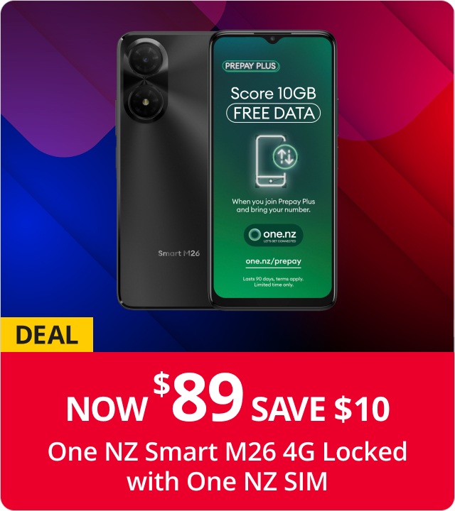 One NZ Smart M26 4G Locked with One NZ SIM Now $89 Save $10
