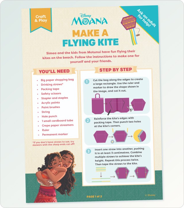 Moana 2 Craft Pages