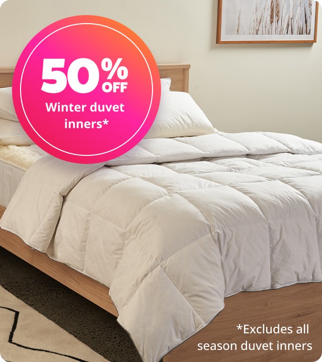 50% off winter duvet inners
