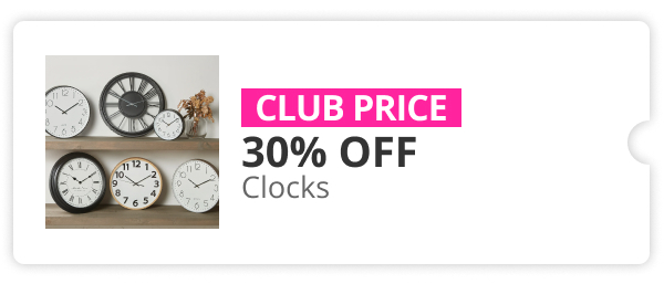 30% off clocks