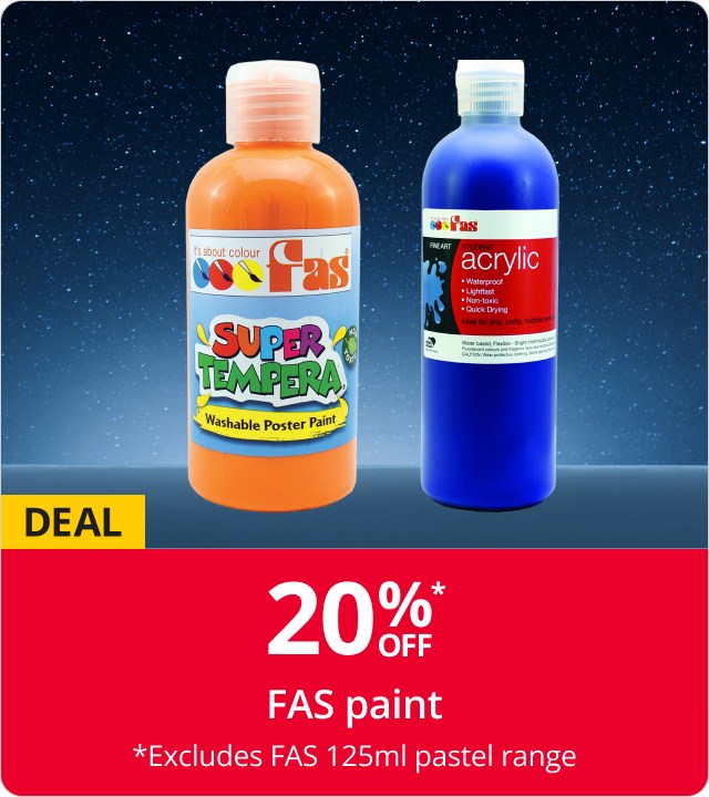 20% off FAS paint