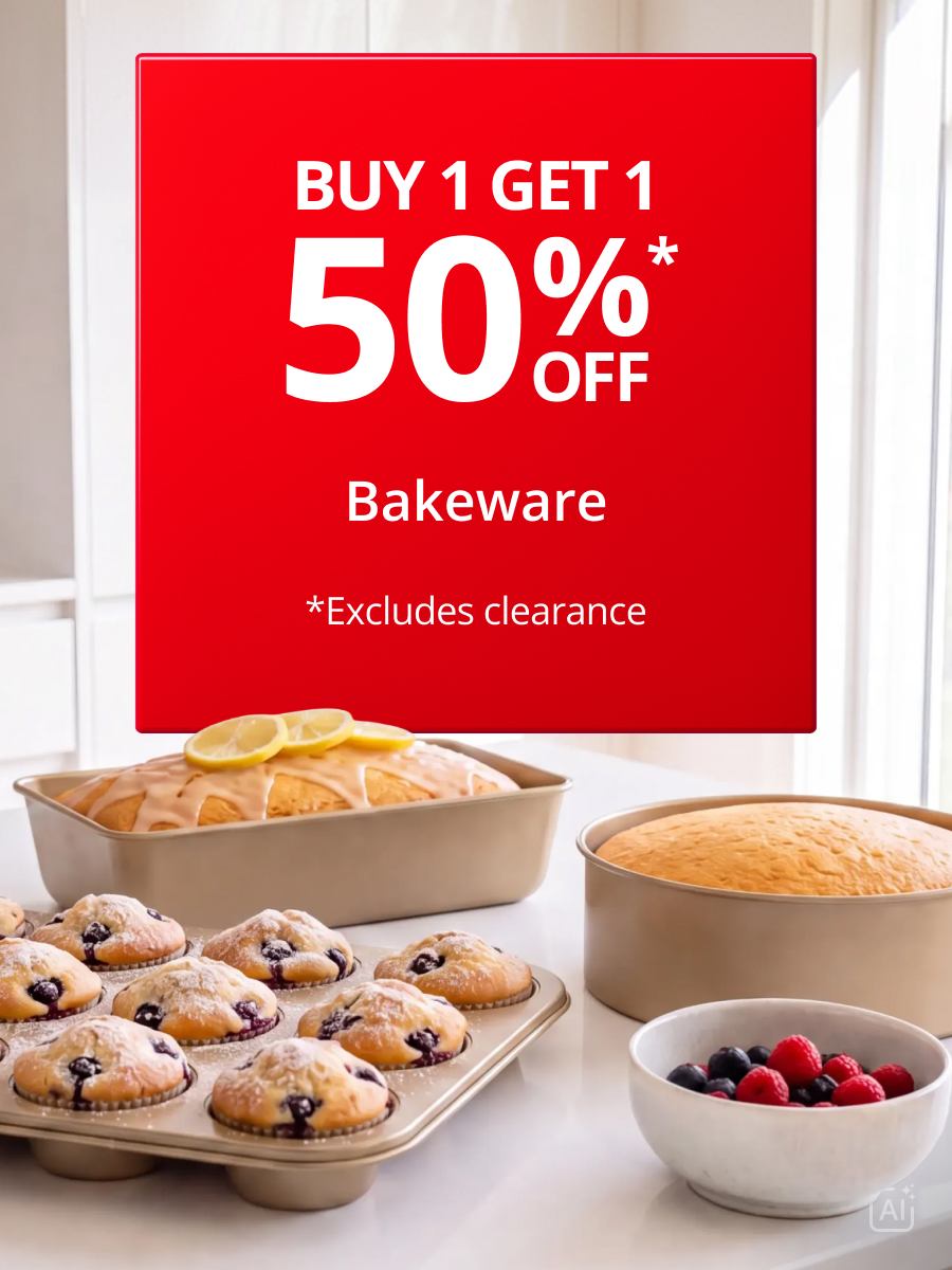 Buy 1 Get 1 50% off Bakeware