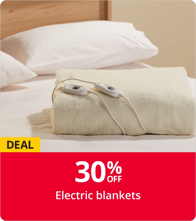 30-50% off Electric blankets