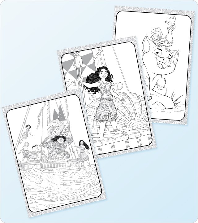 Moana 2 Colouring Pages