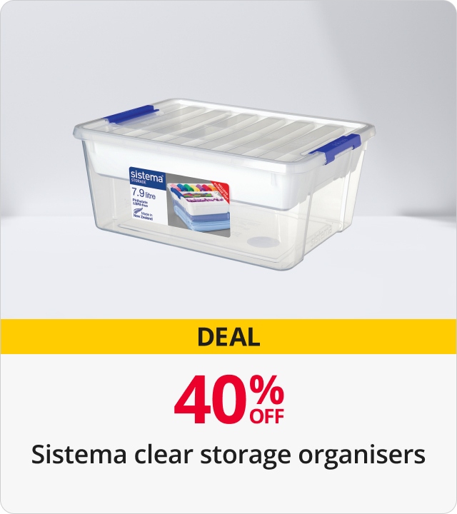40% off sistema clear storage organisers