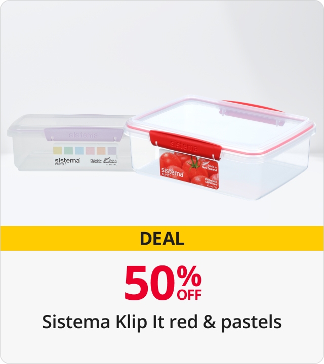 50% off Sistema Klip It red & pastels