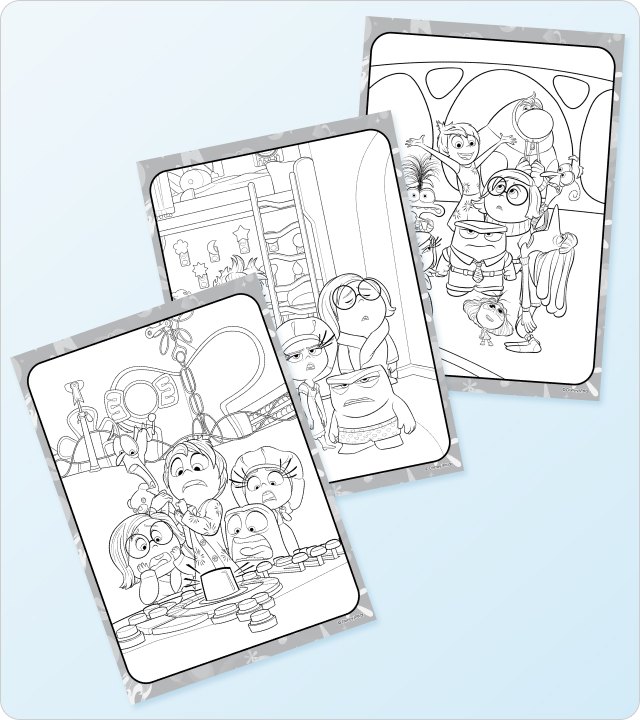 Inside Out Colouring Pages