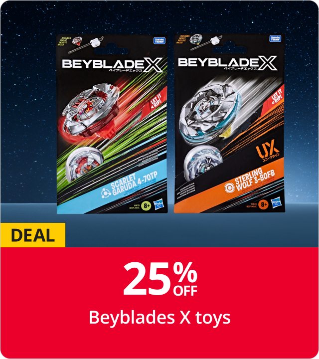 25% off Beyblades X toys