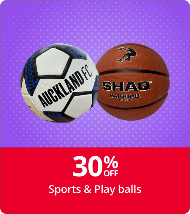 30% off Sports & Play balls