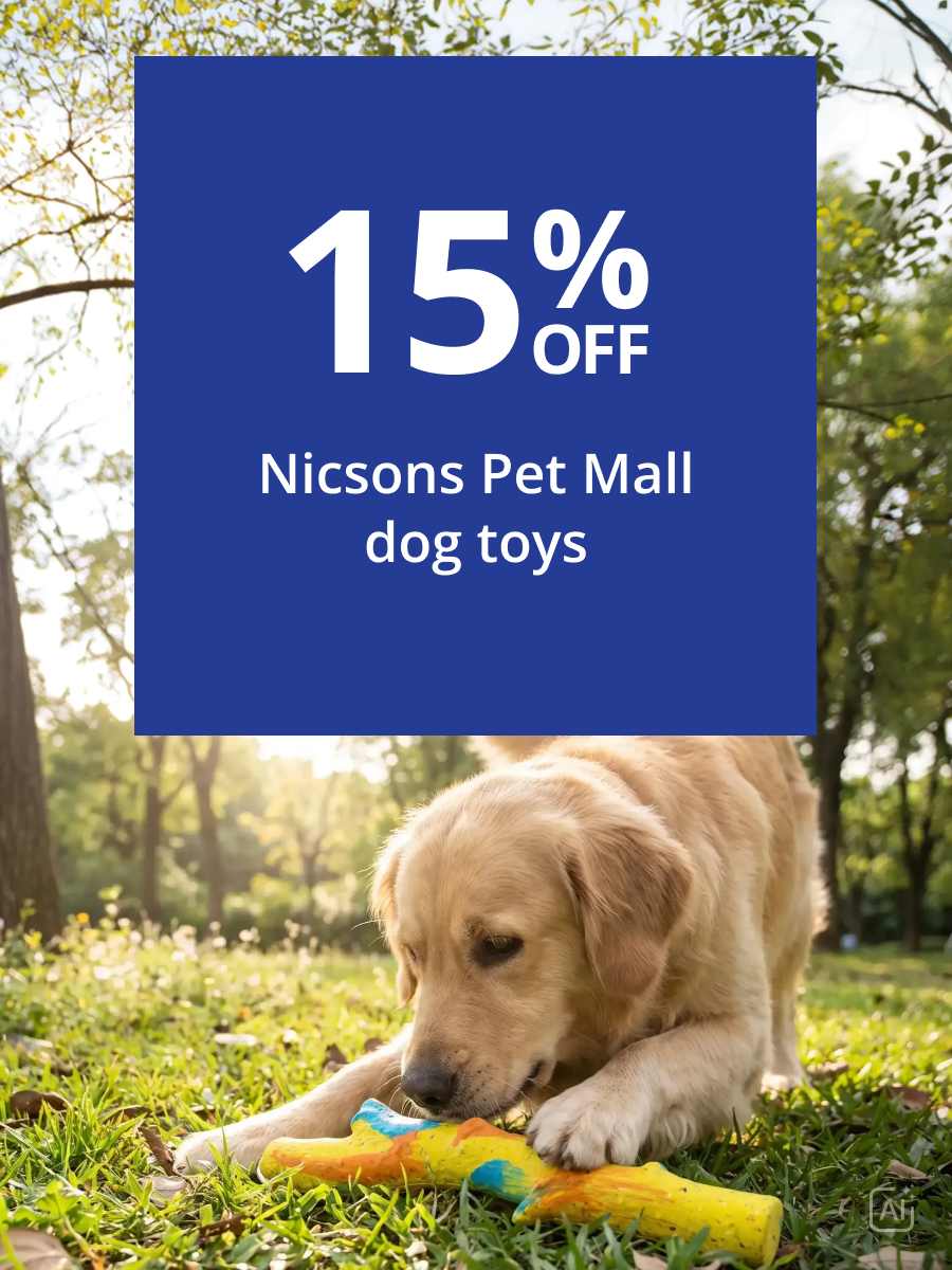 15% Off Nicsons Pet Mall dog toys