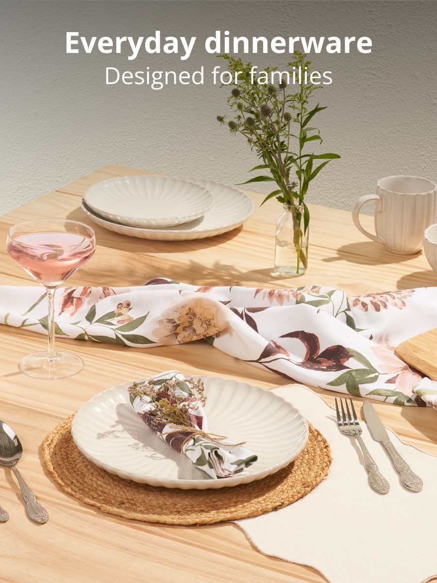 Everyday dinnerware collection Designed for families