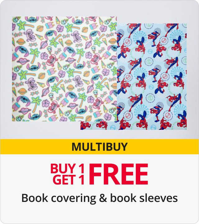 Buy 1 get 1 FREE book covering & book sleeves
