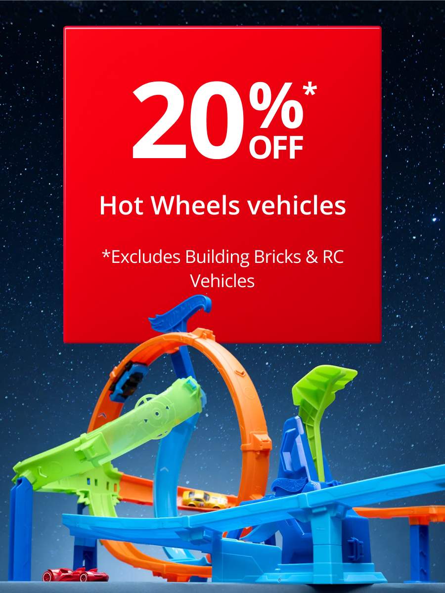 20% off Hot Wheels vehicles