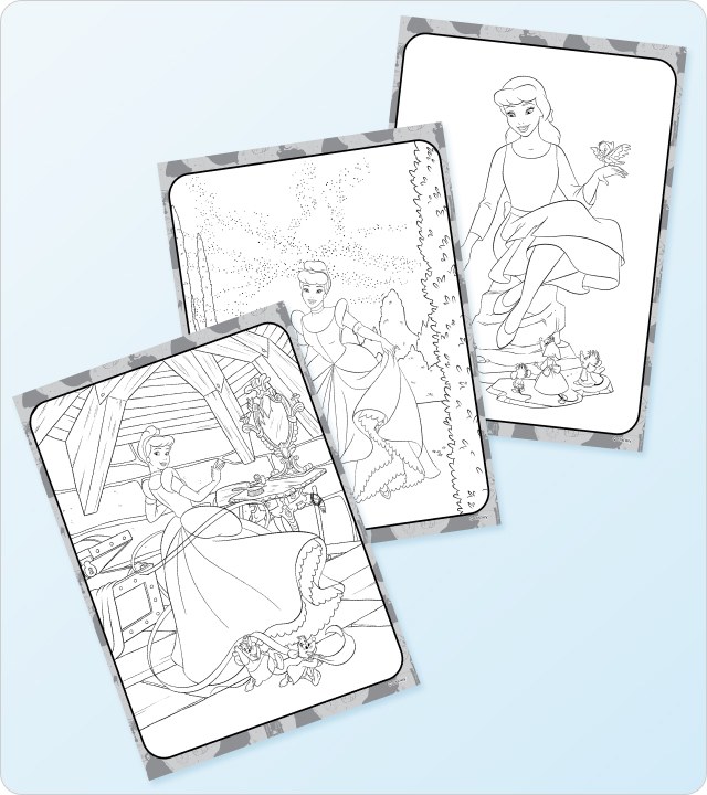Cinderella Colouring Pages