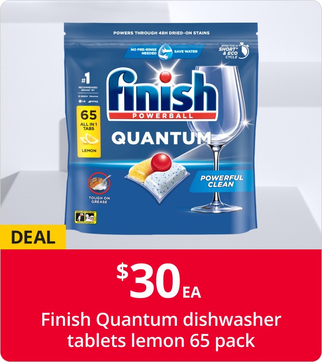30 EA Finish Quantum dishwasher tablets